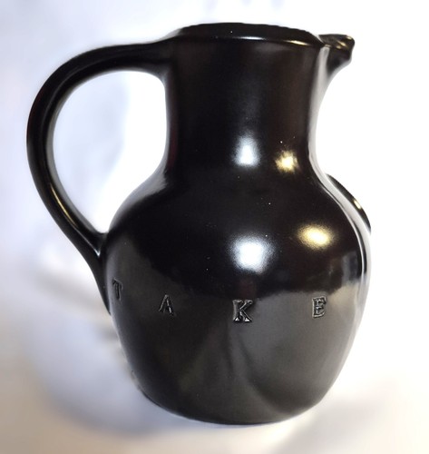 Large vintage black stoneware - large,