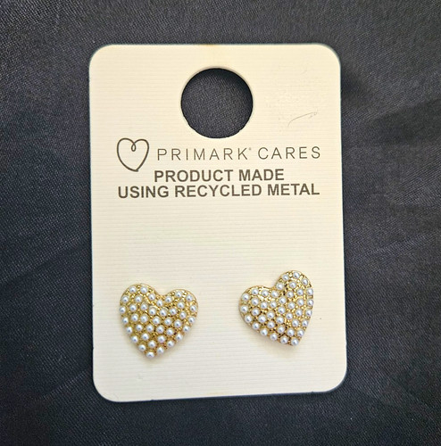 Primark gold tone - heart, stud