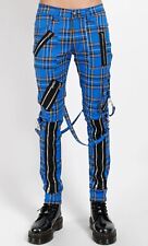 Tripp Nyc Blue Plaid Bondage Trousers Pants Size 38