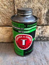 VINTAGE GUN SMOKELESS HUNTING POWDER TIN EMPTY BOX "POUDRE DE CHASSE PYROXYLEE"