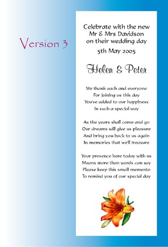 Personalised wedding favour - wedding,