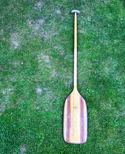 Grey owl voyageur wooden canoe - owl,