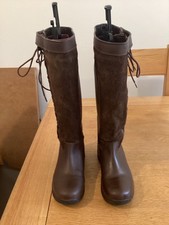 Brogini Winchester Lace-Up Boots Wide Calf Size 37