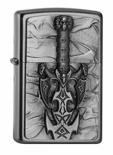 NEW ZIPPO PETROL LIGHTER  DARK SIDE SWORD 3D DESIGN WINDPROOF Z2005049
