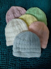 Hand Knitted Baby Hat 0-3