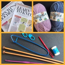 Learn to Knit & Crochet Starter Kit for Beginner – Includes Tools & Instructions