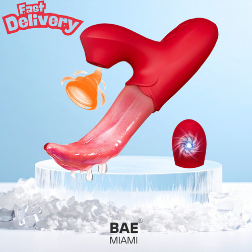 Tongue vibrator licking dildo - tongue,