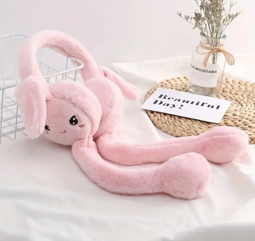Cute plush bunny earmuffs - cute,
