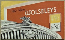 WOLSELEY 4/50 & 6/80 Car Sales
