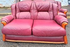 Quality 2Seater Leather Sofa byBARDI of Italy-STAMPED Handmade-GreatCond-FREEdvy