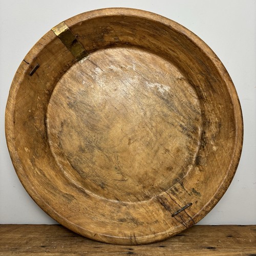 Vintage wooden dough bowl - dough,