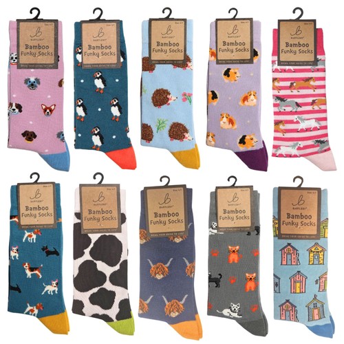 Ladies bamboo funky socks - funky,