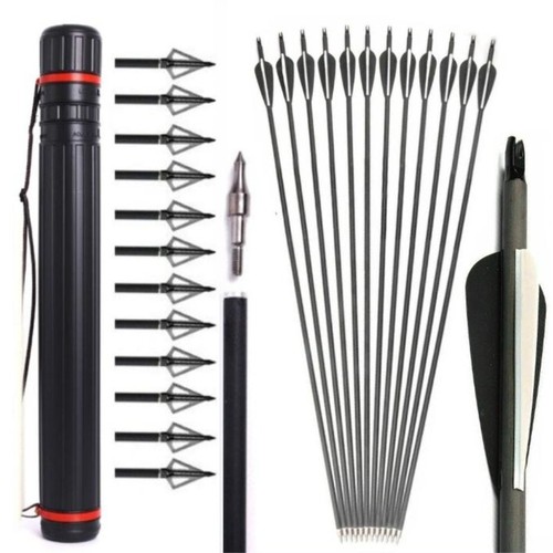 12pcs carbon archery - 12pcs,