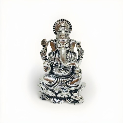 999 solid silver shri ganesh - silver,