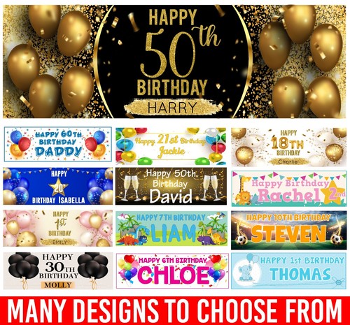 Personalised birthday banners - personalised,