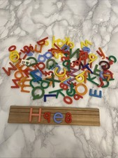 Vintage Letter Board With 96 Letters
