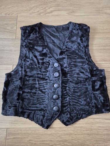 Vintage black faux fur - vintage,