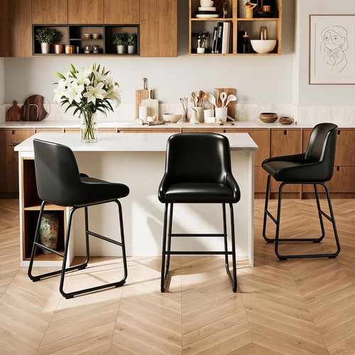 Bar stools leather kitchen - stools,