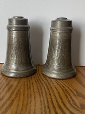 Vintage Pewter Salt And Pepper Pots