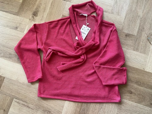 Ladies zara pink jumper - sz, m