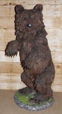 Grizzly Bear Terracotta Large Decorative Garden Ornament / Statue 74cm By Crosa