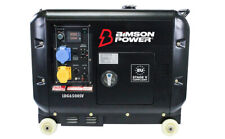 Bimson Power 6.25 kVa Diesel Generator, 5500 Max Watts, Electric, 186cc Engine