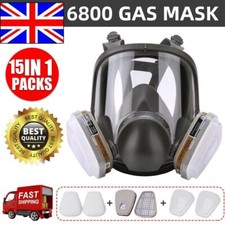 6800 Full Face 15 IN 1 Gas Mask Chemical Vapor Paint Spray Respirator 95% Filter