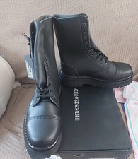 UNDERGROUND Vegan Black Double Soled Boots Size 9UK BNWB