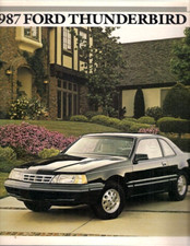 Ford Thunderbird 1987 USA Market Sales Brochure Standard, Sport, LX & Turbo