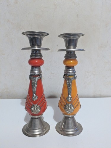 Vintage moroccan candlesticks - moroccan,