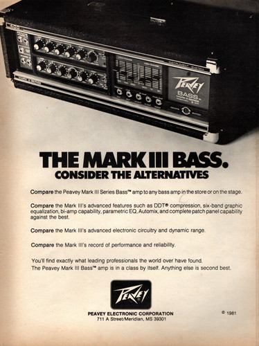 Vtg 1980s peavey - vtg, mark