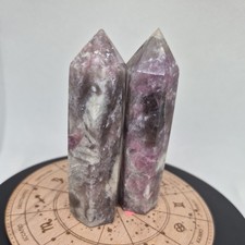 Pink Tourmaline in Quartz Crystal Tower Point