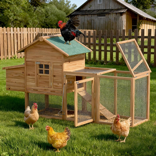 Chicken coop outdoor - chicken,
