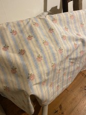 Laura Ashley Rose and Stripe furnishing fabric  Approx 4.5mx141cm, Large Remnant