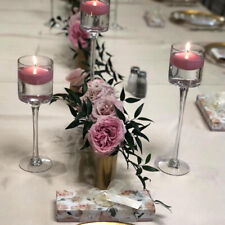 Set of 3 Tall Glass Candle