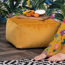 Luxury Velvet Pouffe 40cm x