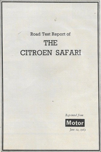 Vintage road test report - report, of
