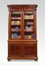 Mahogany Two-Door Bookcase |