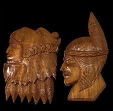 VINTAGE wood hand carved