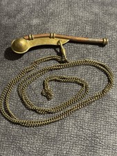  5” " BOATSWAIN CALL PIPE / BOSUN'S " BRASS WHISTLE