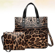 2 Pcs Leopard Print Bag Hand