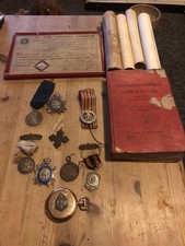 WW1 medals, Gold Plated Pocket Watch Group Lancashire Fusiliers Sgt J W Adams