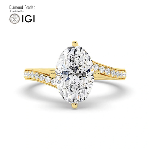 Oval diamond engagement ring - diamond,