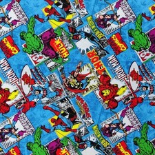 Marvel Characters Hulk Iron Man Cotton Fabric 0.4 metres 145gsm 110cm Wide