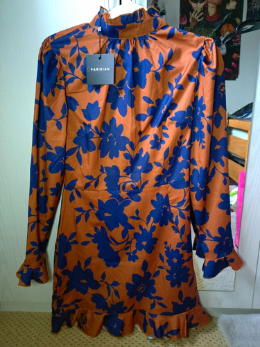 Parisian brown blue floral - parisian,