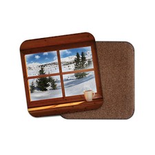 Alpine Window Coaster - Ski Lodge Snowboard Skiing Christmas Tree Gift #14195