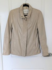 LAKELAND LEATHER oft Leather Beige Jacket Size 10