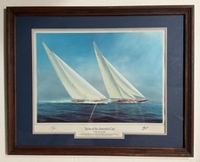 Tim Thompson Yachts of the America's Cup The  J Class Litho Print Vintage