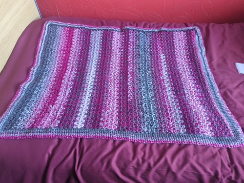 Purply pinky grey crocheted - purply/pinky/grey,
