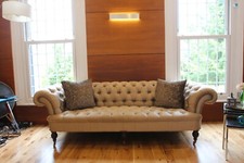 2 Quality George smith Chesterfield sofa suite hand made satin blend  £32500 new
